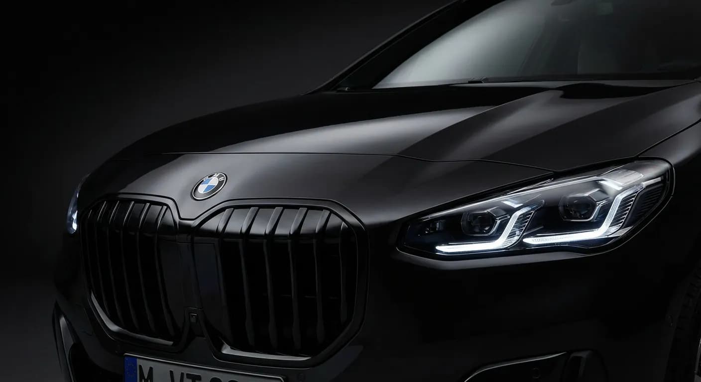 BMW 216d Active Tourer : Avis, Fiabilité et Consommation Face avant iconique du BMW 216d Active Tourer, phares LED